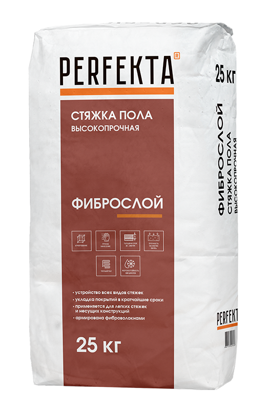 Изображение товара Стяжка пола PERFEKTA Фиброслой 25 кг для внутренних и наружных работ Изображение товара Стяжка пола PERFEKTA Фиброслой 25 кг для внутренних и наружных работ