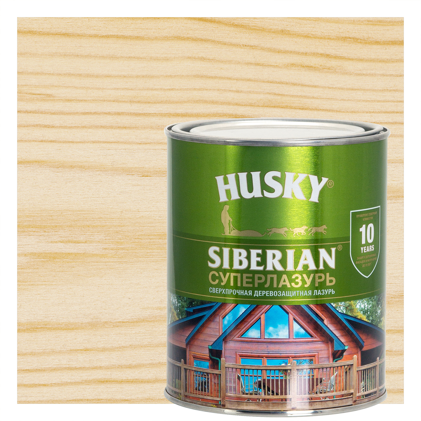 Изображение товара Лазурь для дерева Husky Siberian Суперлазурь цвет бесцветный 0.9 л