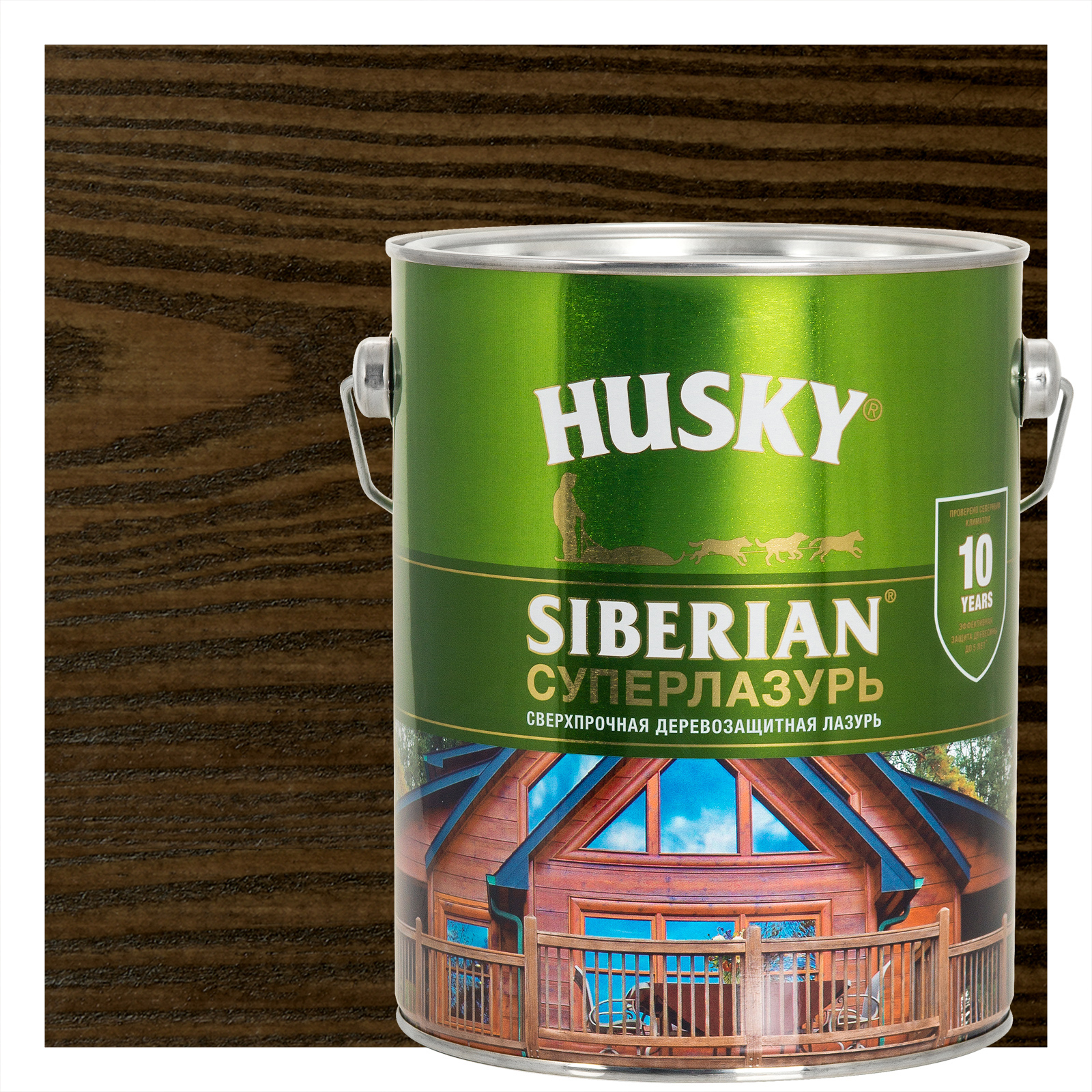 Изображение товара Лазурь для дерева Husky Siberian Суперлазурь цвет палисандр 2.7 л