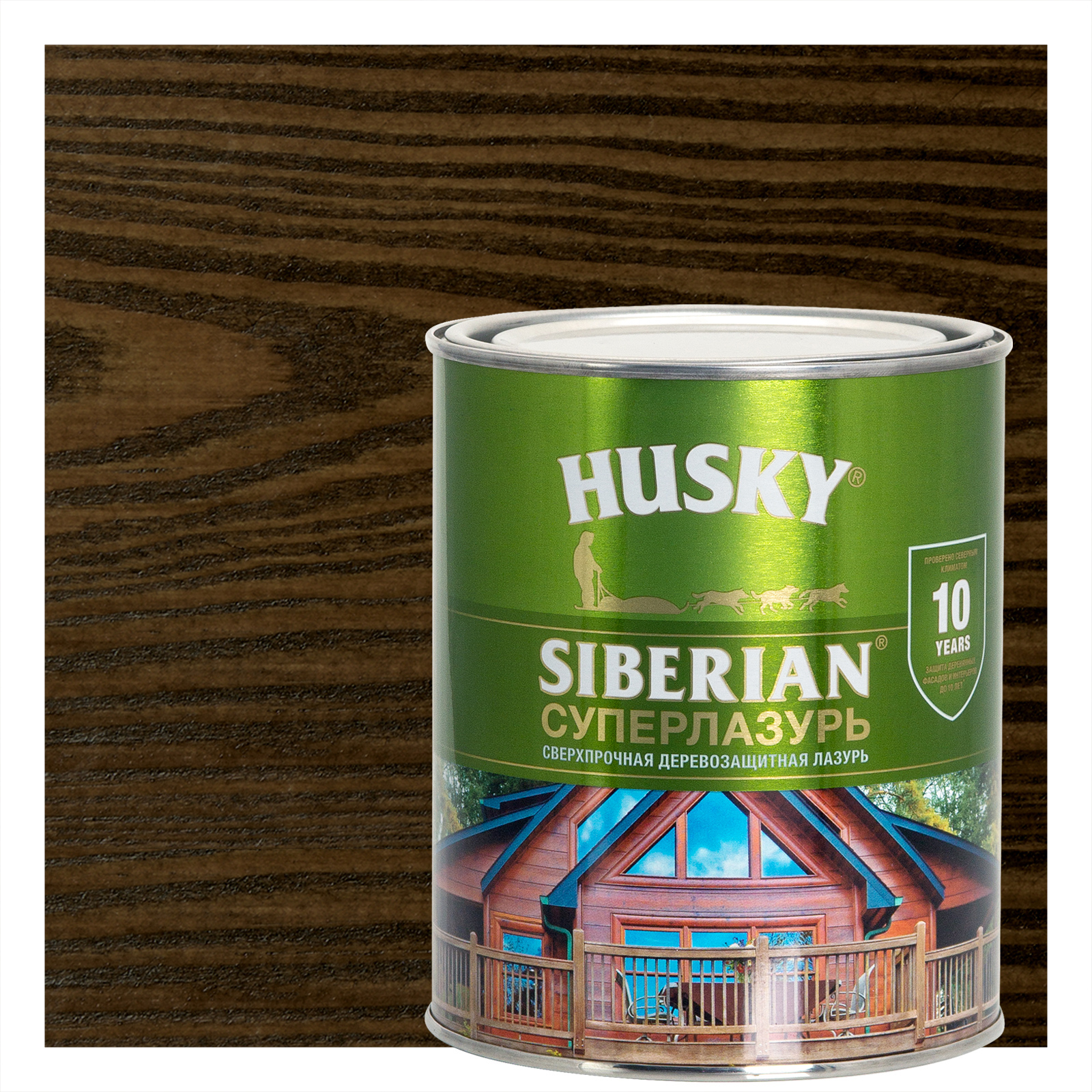 Изображение товара Лазурь для дерева Husky Siberian Суперлазурь цвет палисандр 0.9 л Изображение товара Лазурь для дерева Husky Siberian Суперлазурь цвет палисандр 0.9 л