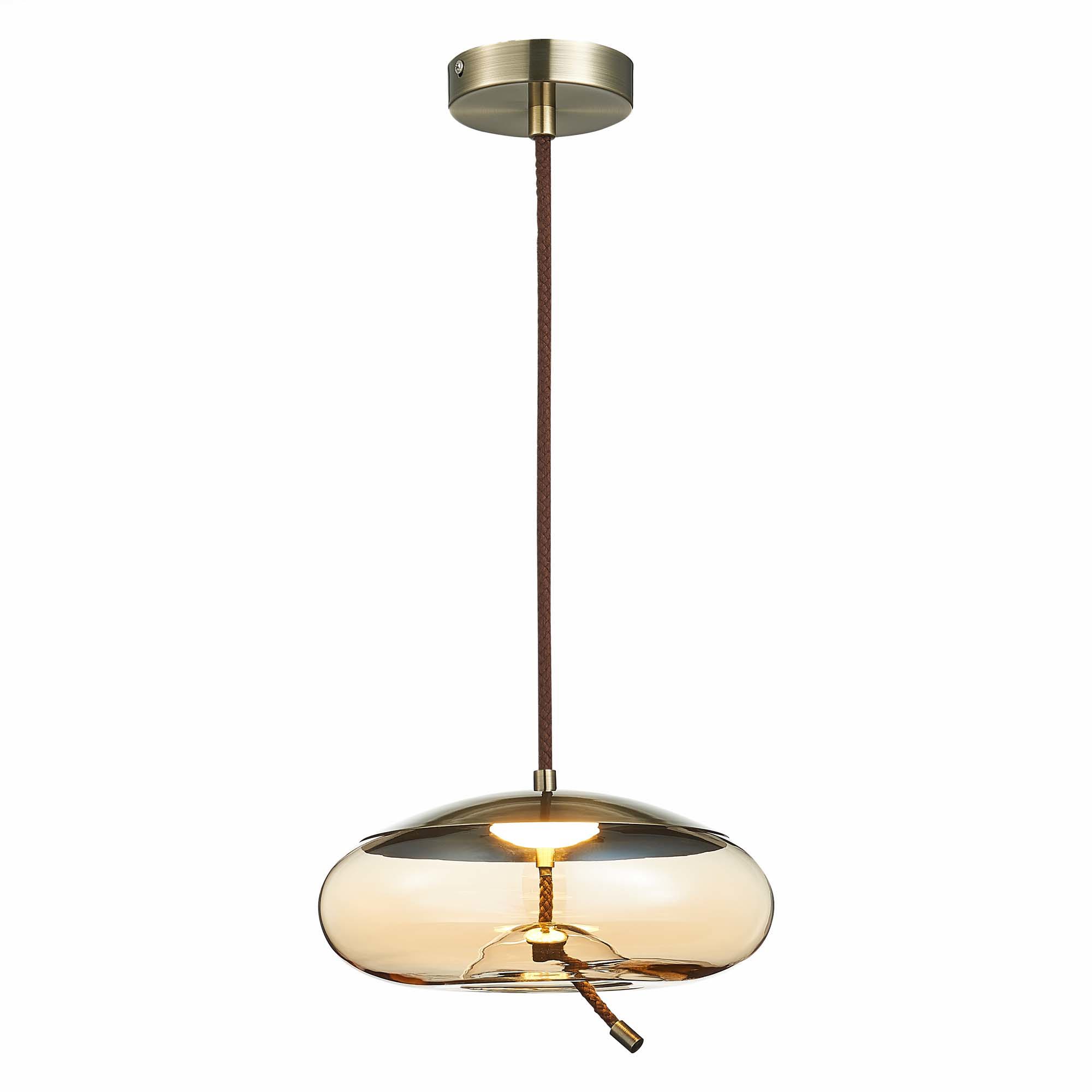 Изображение товара Люстра подвесная светодиодная ST LUCE SL6108.303.01 OZZIO 1 лампа 4 м² цвет золото