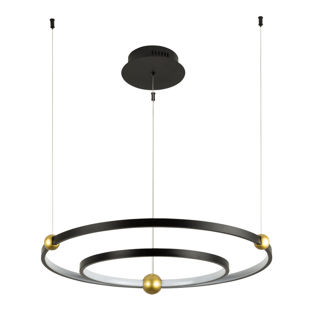 Изображение товара Люстра потолочная светодиодная DIVINARE 1123/04 SP-65 черная с нейтральным белым светом