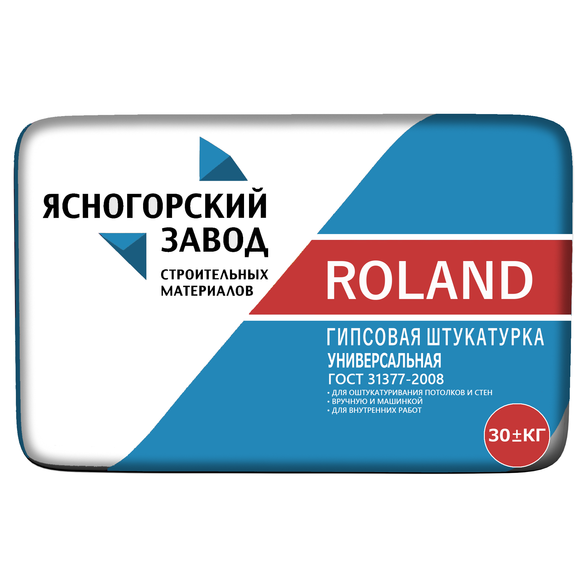 Изображение товара Штукатурка гипсовая универсальная Roland 30 кг Изображение товара Штукатурка гипсовая универсальная Roland 30 кг