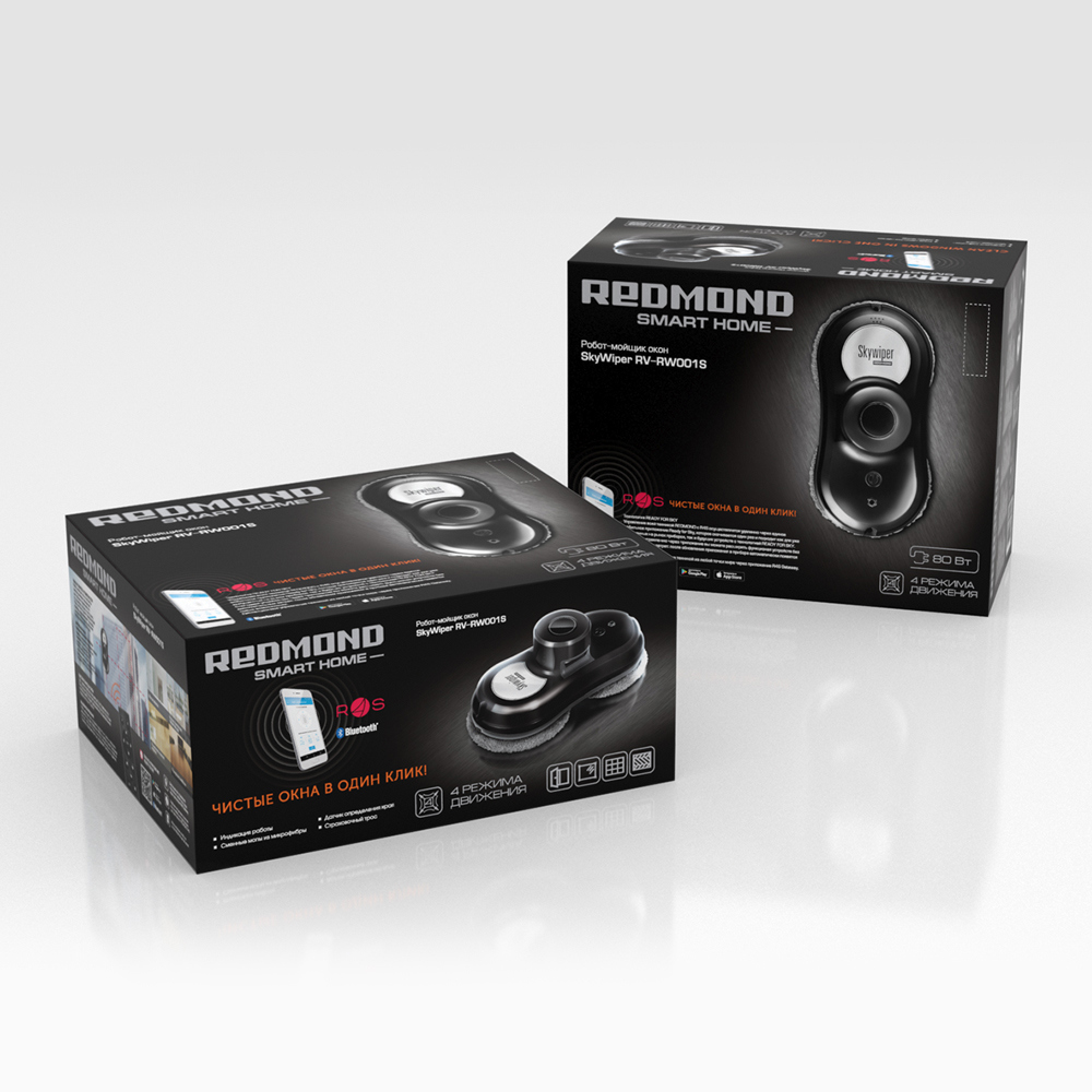 Изображение товара Робот-мойщик окон REDMOND SkyWiper RV-RW001S автоматическая очистка стекол