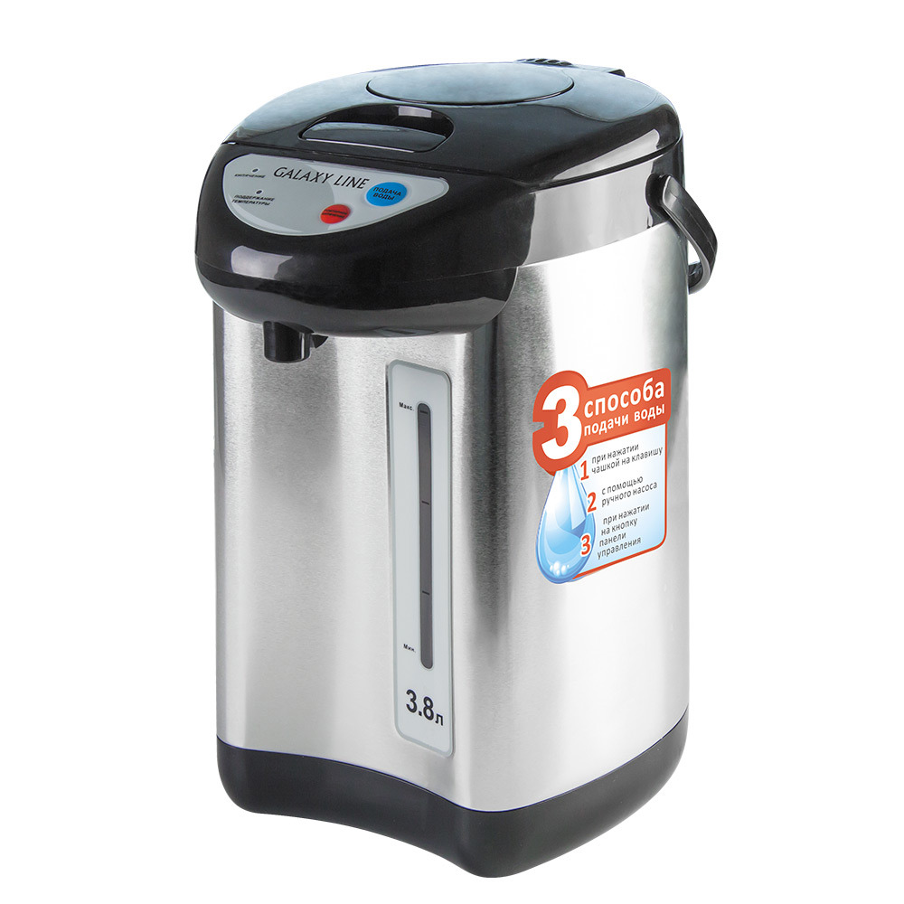 Изображение товара Термопот GALAXY LINE GL0604 3.8л нержавеющая сталь стальной серый