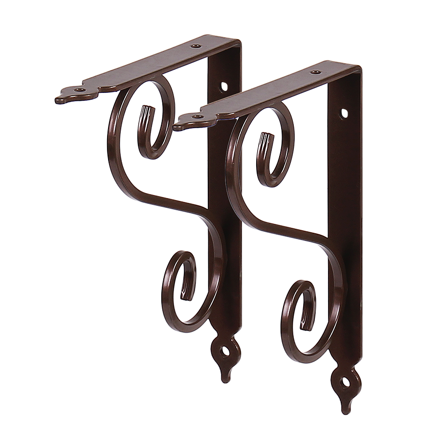 Изображение товара Кронштейн для полки Larvij Мадрид 14.5x2.1 см стальной антик бронза комплект 2 шт