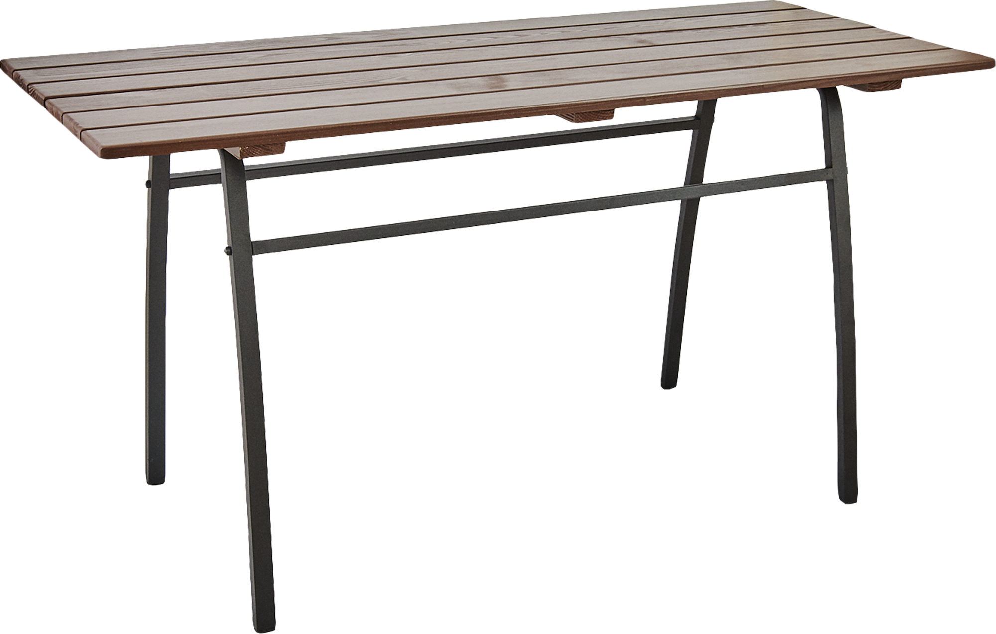 Изображение товара Стол садовый разборный Garden 146x75x60 см металл/дерево каштановый
