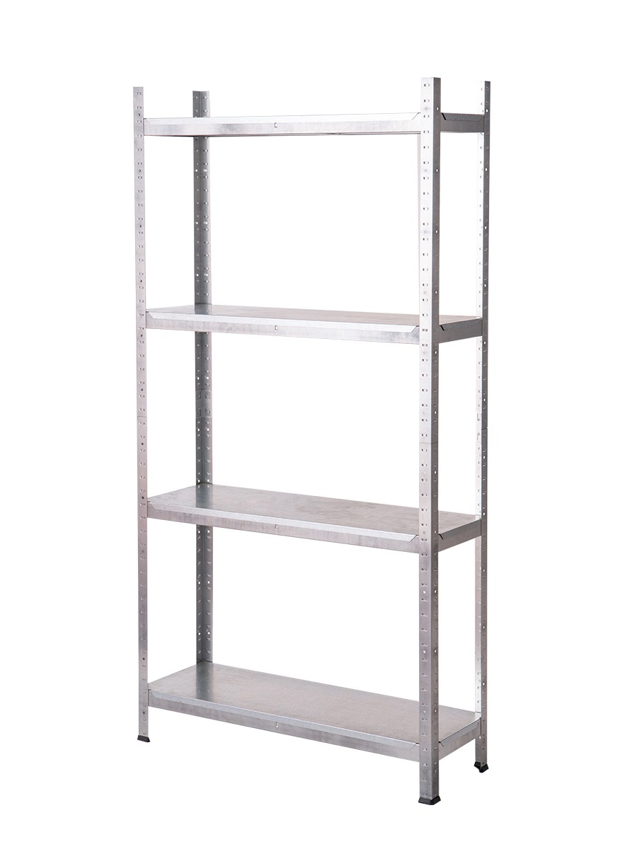 Изображение товара Стеллаж с полками First logistik 91.2x182.4x40 см металл цвет серый нагрузка на полку до 100 кг LS 090418.М00-00/HDPE