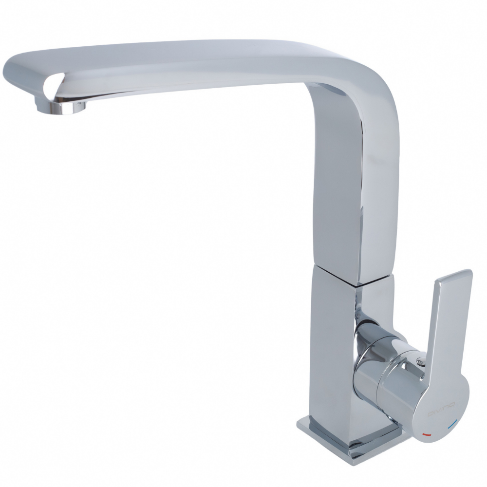 Изображение товара Смеситель для кухни с поворотным изливом 25 см DIVINO 8 228 латунь серый хром