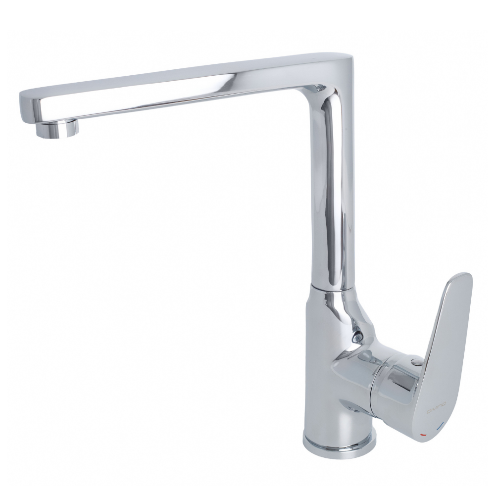 Изображение товара Смеситель для кухни с поворотным изливом 26 см Divino 8179 латунь цвет серебристый