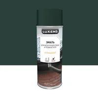 Изображение товара Эмаль аэрозольная для металлочерепицы и водостоков Luxens глянцевая цвет зеленый 520 мл
