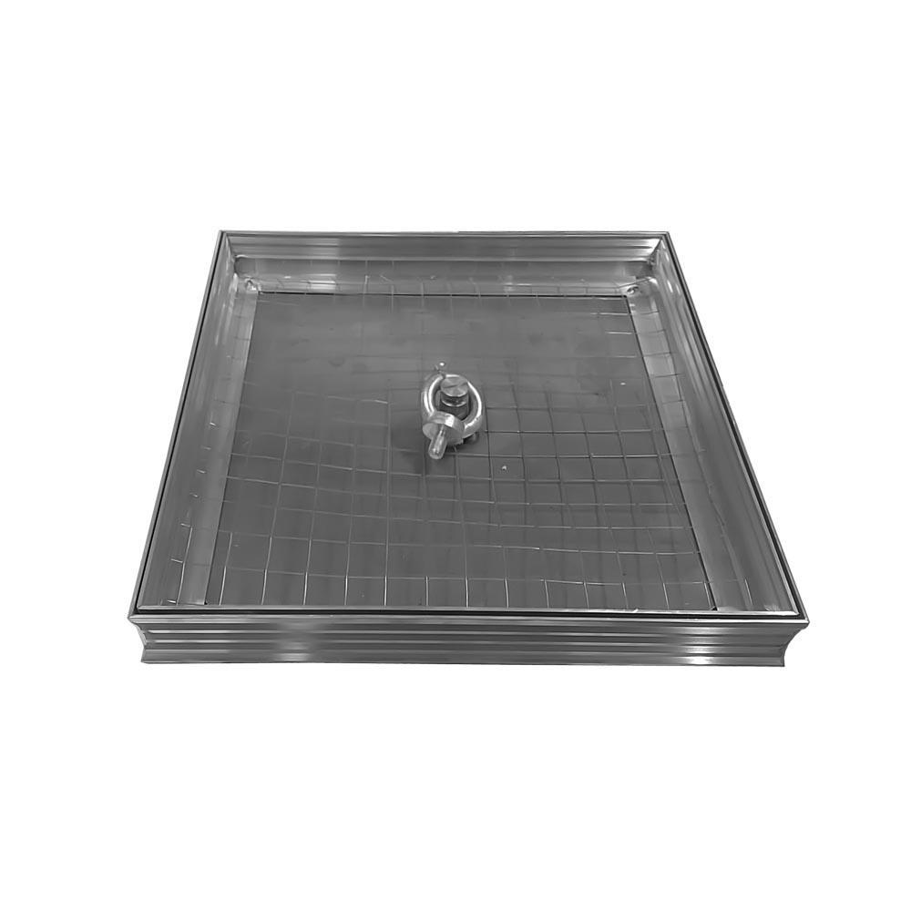 Изображение товара Напольный ревизионный люк Promlyuk Горизонт 40x40 см алюминий для пола