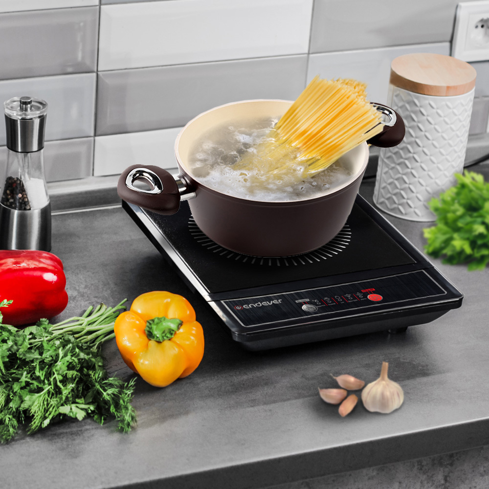 Изображение товара Индукционная настольная плита Endever 80888 28 см 1 конфорка черный