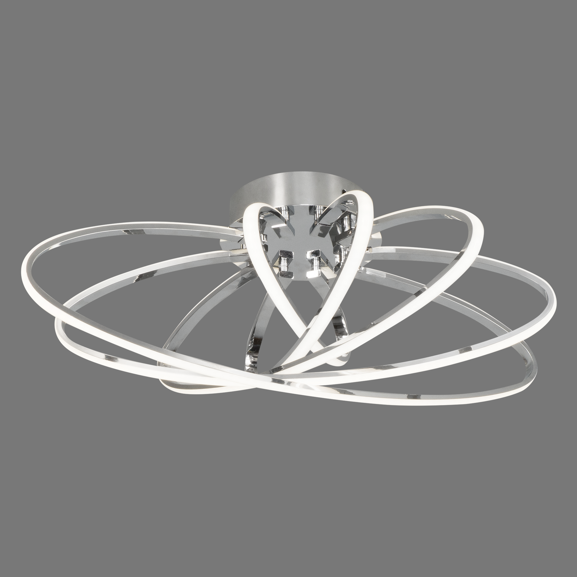 Изображение товара Светильник потолочный светодиодный Eurosvet Evia 90100/5, 49 м², белый свет, цвет хром