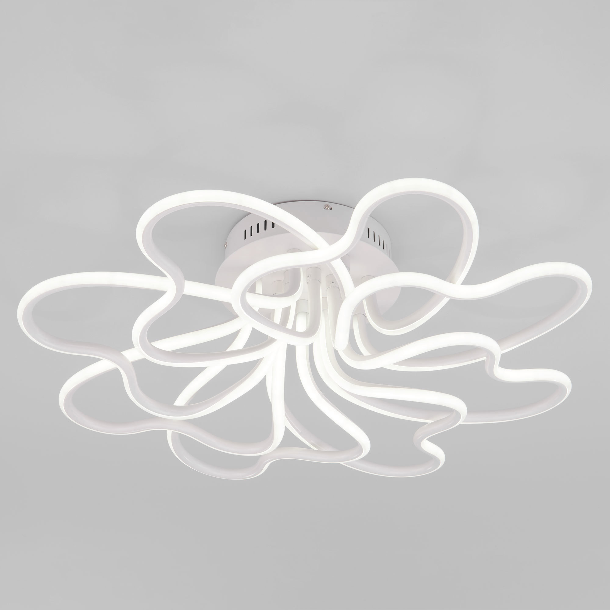 Изображение товара Потолочная светодиодная люстра Eurosvet Floret 90135/8 с пультом 65 см белый