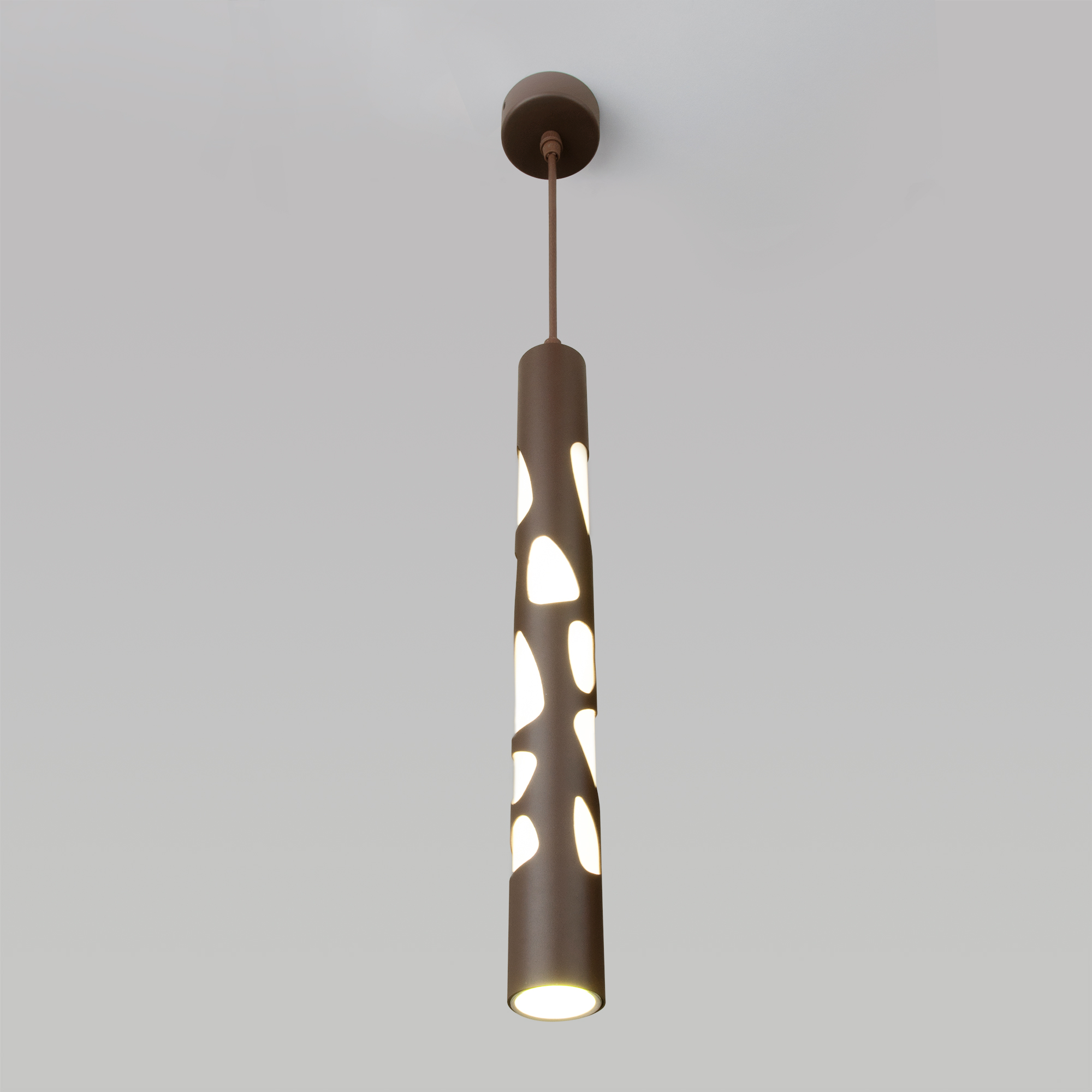 Изображение товара Светильник подвесной светодиодный Eurosvet DLR037 3 м² теплый белый свет цвет кофейный