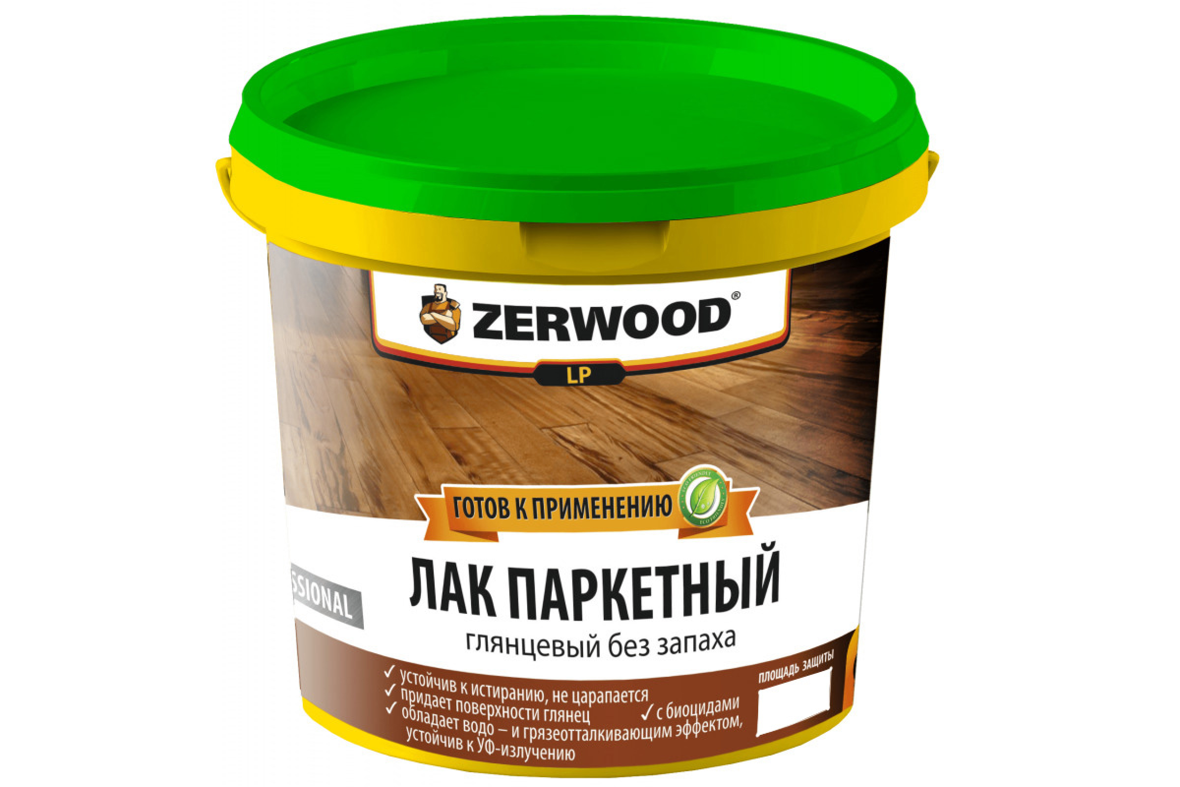 Изображение товара Лак паркетный ZERWOOD LP 0.9 кг для защиты деревянных поверхностей