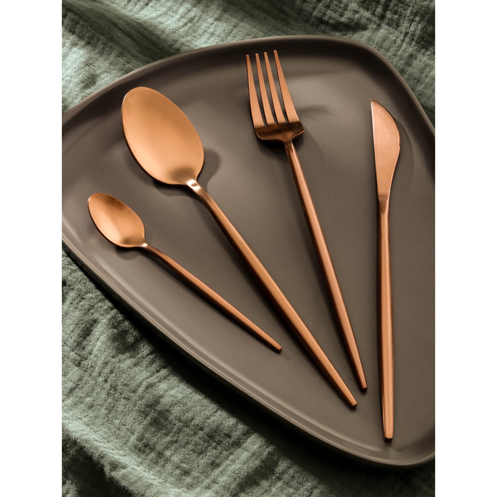 Изображение товара Набор столовых приборов 4 предмета 1 персона Magistro Оску базис цвет бронза 4321348