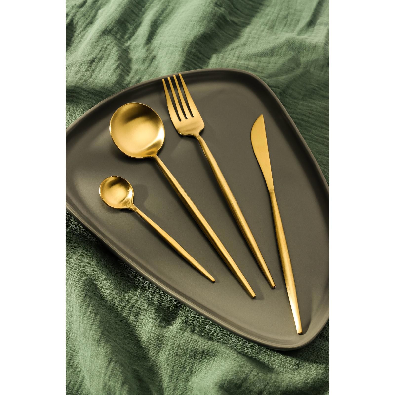 Изображение товара Набор столовых приборов 4 предмета MAGISTRO Фолк золото для 1 персоны