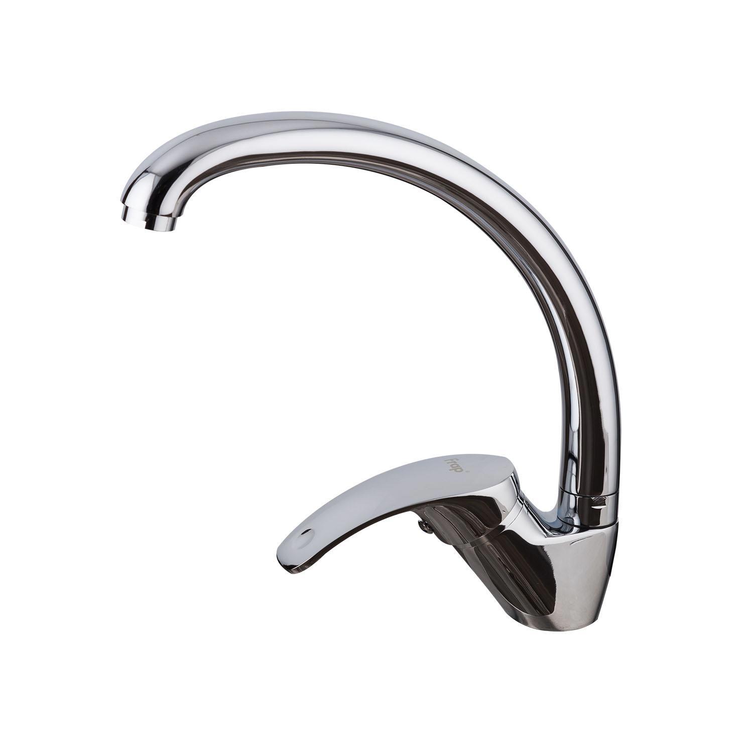 Изображение товара Смеситель для кухни Frap F4136-B латунь серый хромированный глянцевый