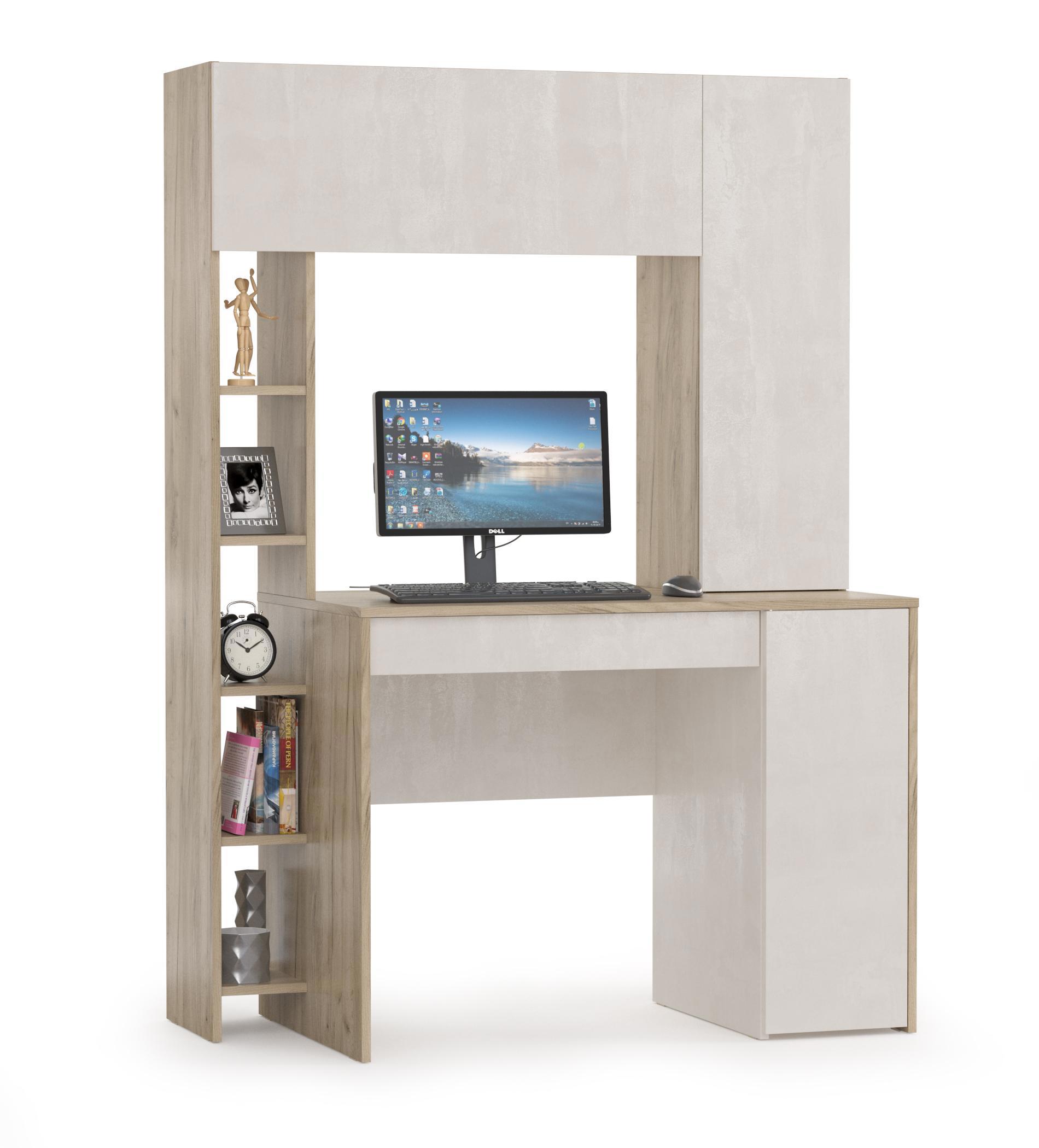 Изображение товара Компьютерный стол Моби 117x165x60 см ЛДСП цвет светло-бежевый 1022683