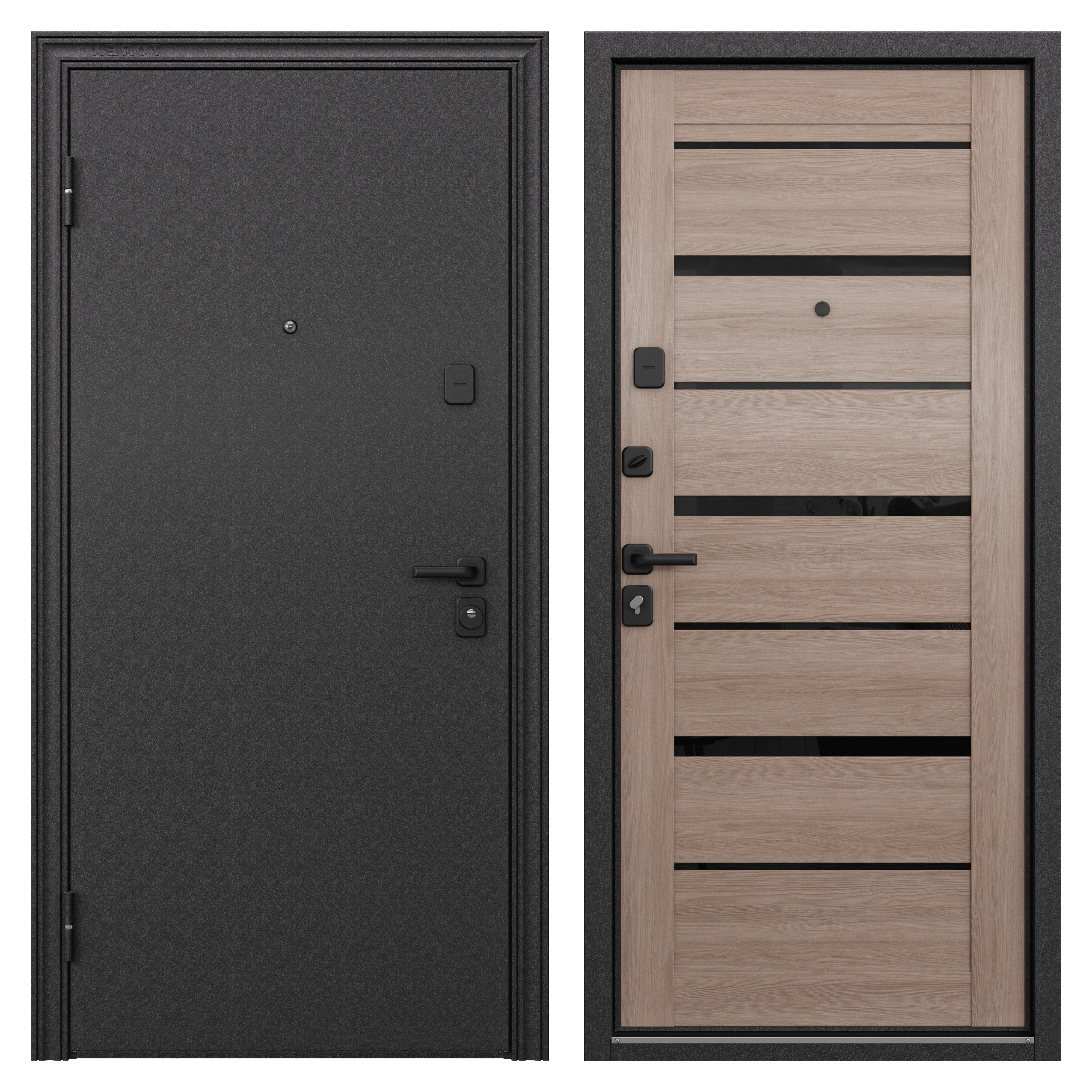 Изображение товара Дверь входная металлическая Ронда 860 мм левая цвет тренто