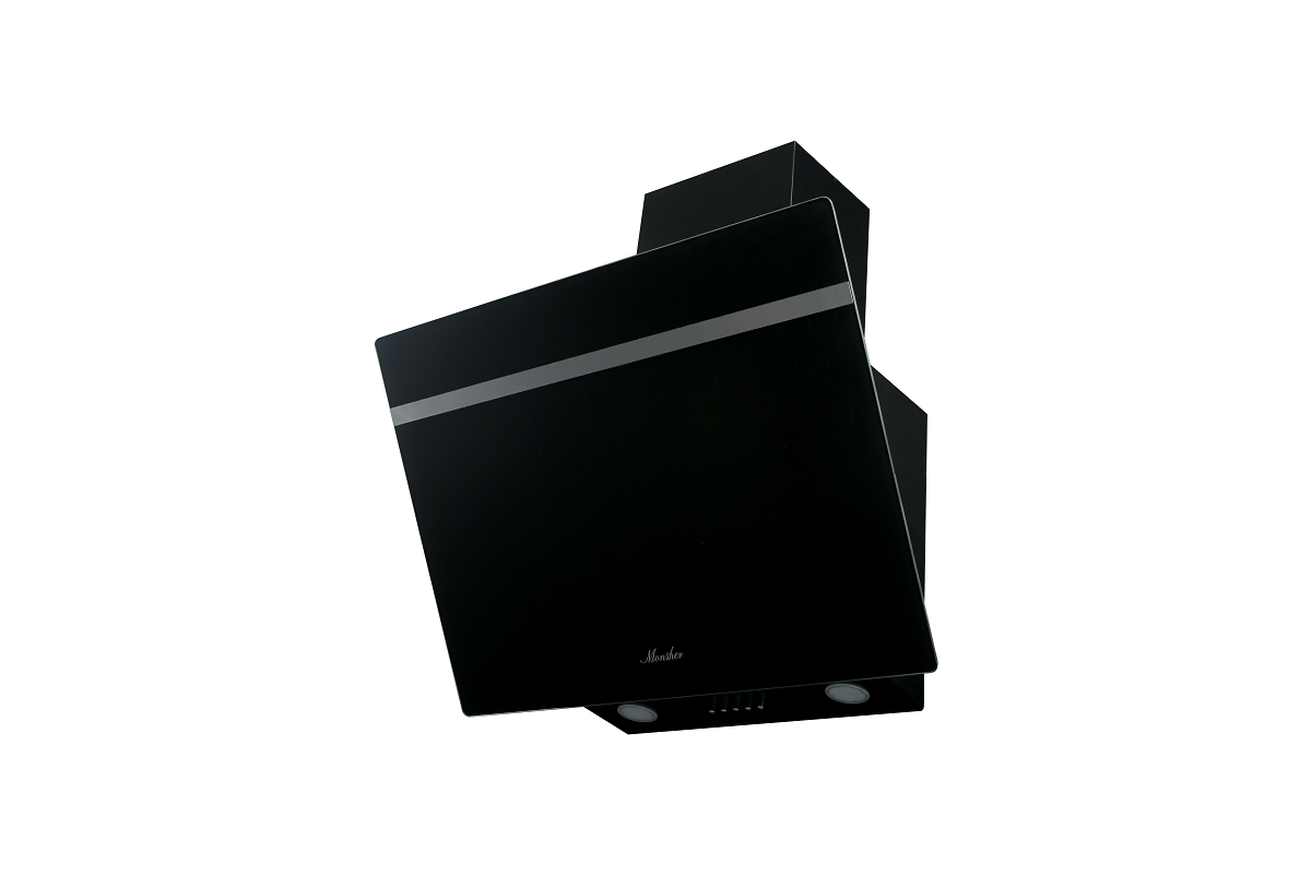 Изображение товара Настенная наклонная вытяжка Monsher 60 см черный модель TOULON 60 Noir с LED освещением