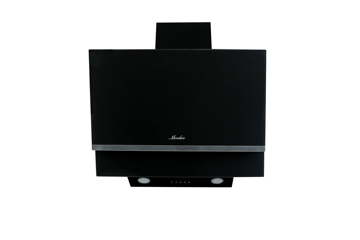 Изображение товара Наклонная вытяжка Monsher 60 см черная с LED освещением и отводом