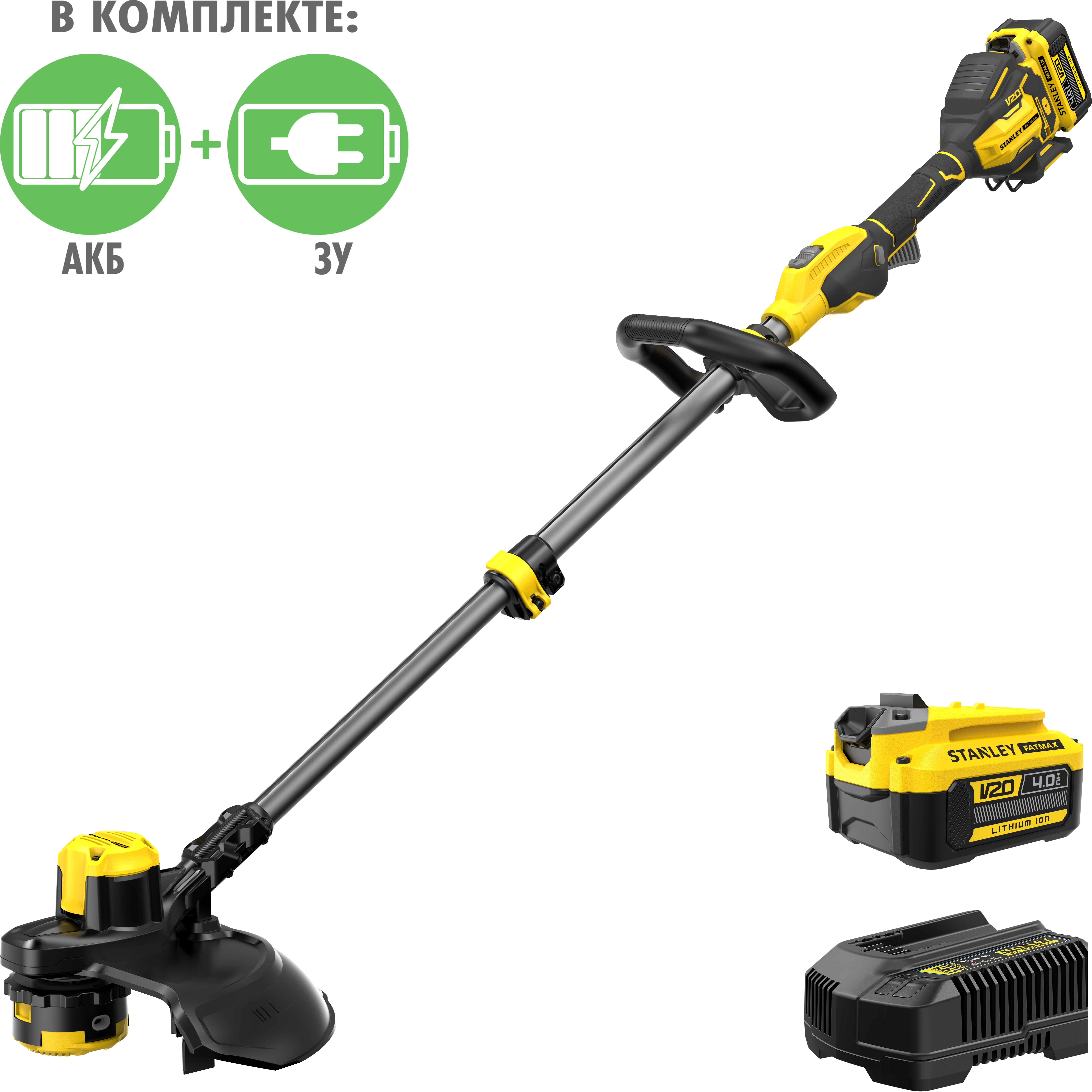 Изображение товара Триммер аккумуляторный SFMCSTB933M-QW 18 В, АКБ и ЗУ входит в комплект