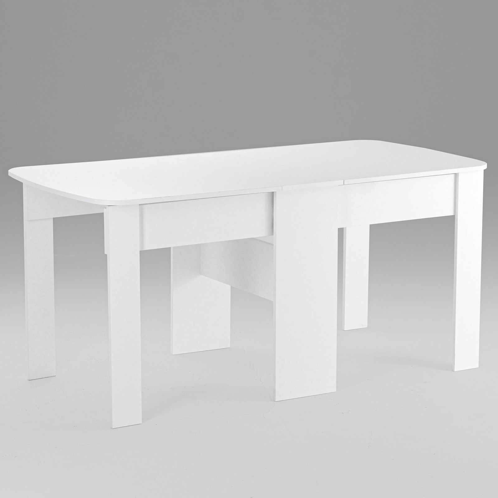 Изображение товара Стол-книжка 165x76 см белый от КЛИК МЕБЕЛЬ, долговечный и практичный