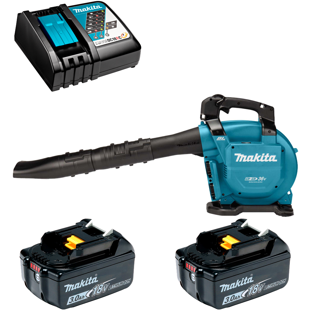 Изображение товара Аккумуляторная воздуходувка Makita DUB363VRF2 36 В с комплектом аккумуляторов