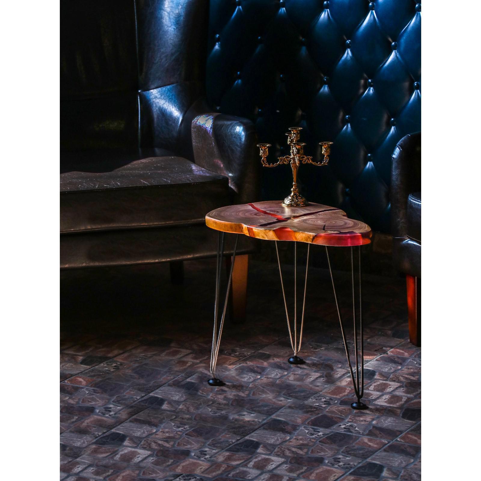 Изображение товара Стол садовый Добропаровъ 6964789 из дерева 50x80x33 см коричневый