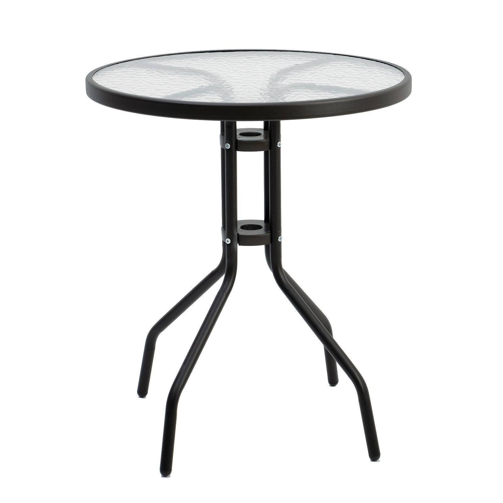 Изображение товара Садовый стол Simaland 7039192 из металла и стекла, 60 см, коричневый