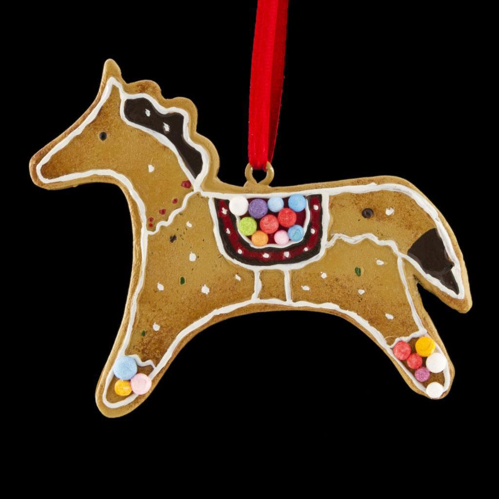 Изображение товара Елочное украшение Конь-пряничек 7 см стильная новогодняя игрушка