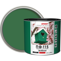 Изображение товара Эмаль Ореол Premium ПФ-115 глянцевая цвет зелёный 2.2 кг