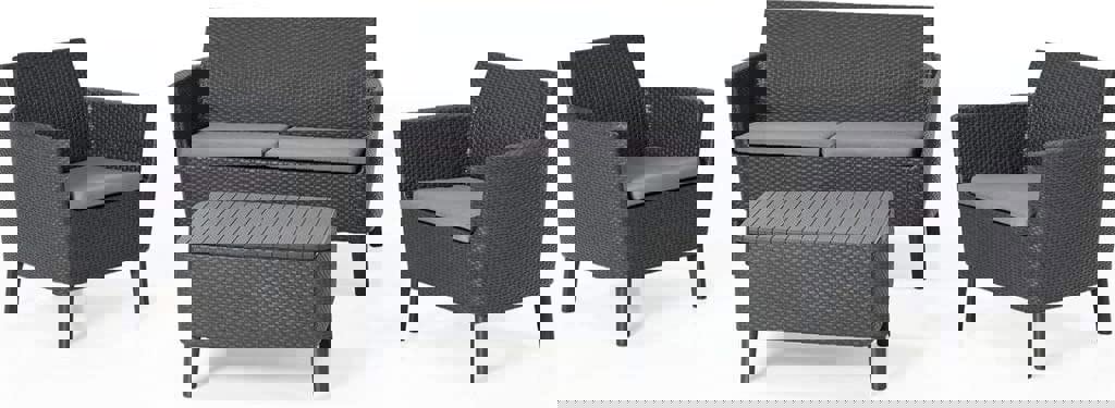 Изображение товара Набор садовой мебели Keter Salemo полипропилен серый с диваном креслами и столом