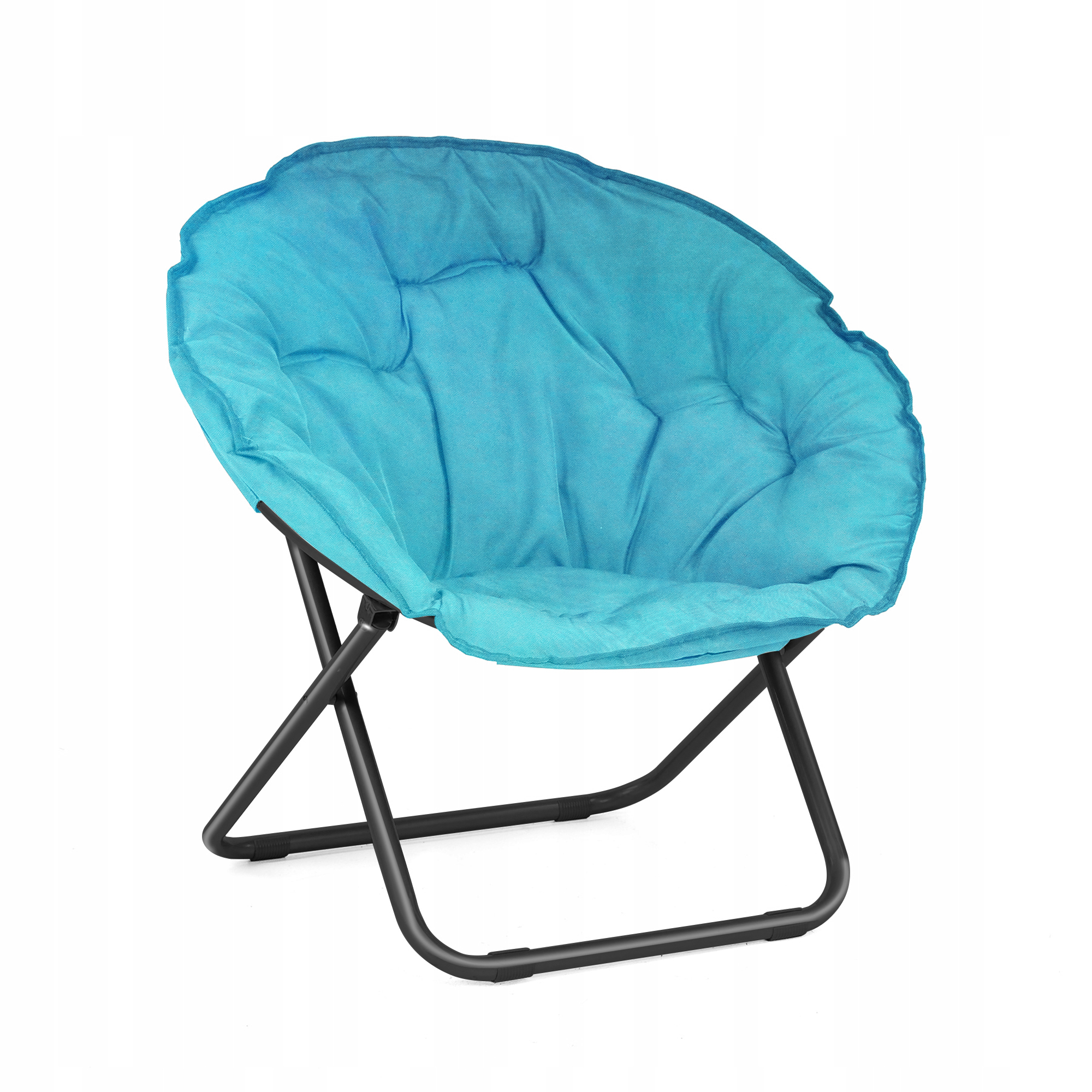 Изображение товара Кресло круглое раскладное 50х50х54 см металл/ткань голубой