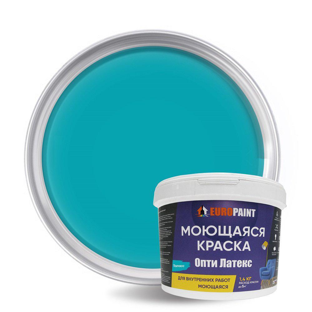 Изображение товара Краска декоративная EUROPAINT Опти Латекс ЛМ_2104_ТА1 цвет таласс 1 л