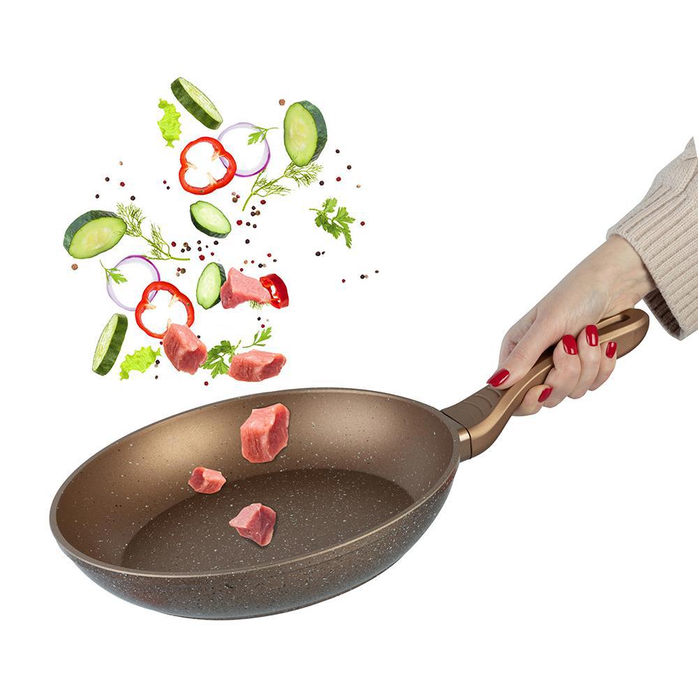 Изображение товара Сковорода Endever Stone 3020 20 см бронза антипригарное покрытие для индукционных плит