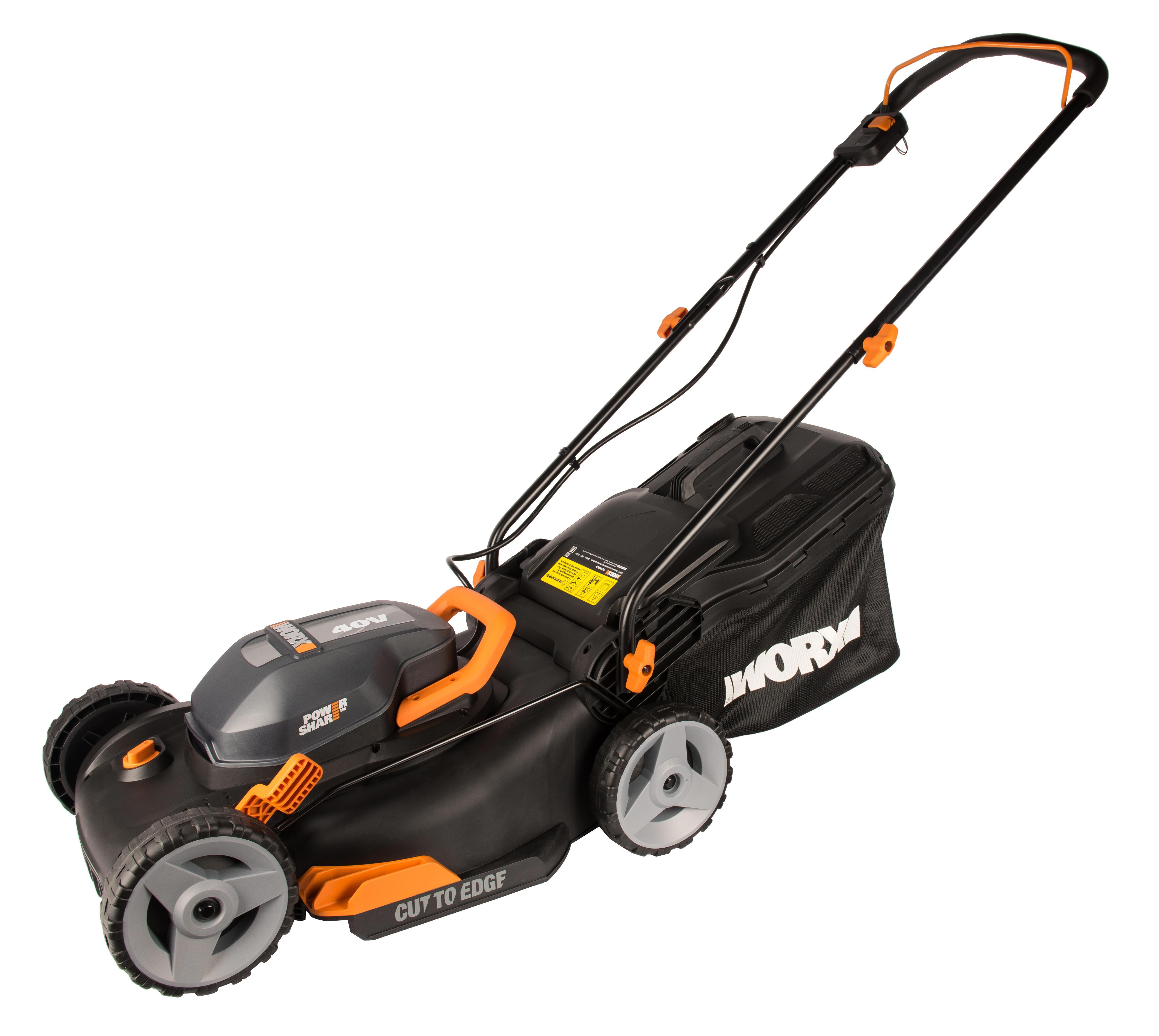 Изображение товара Газонокосилка аккумуляторная WORX WG743E 40В 2х20В 40см 4 Ач двойное ЗУ