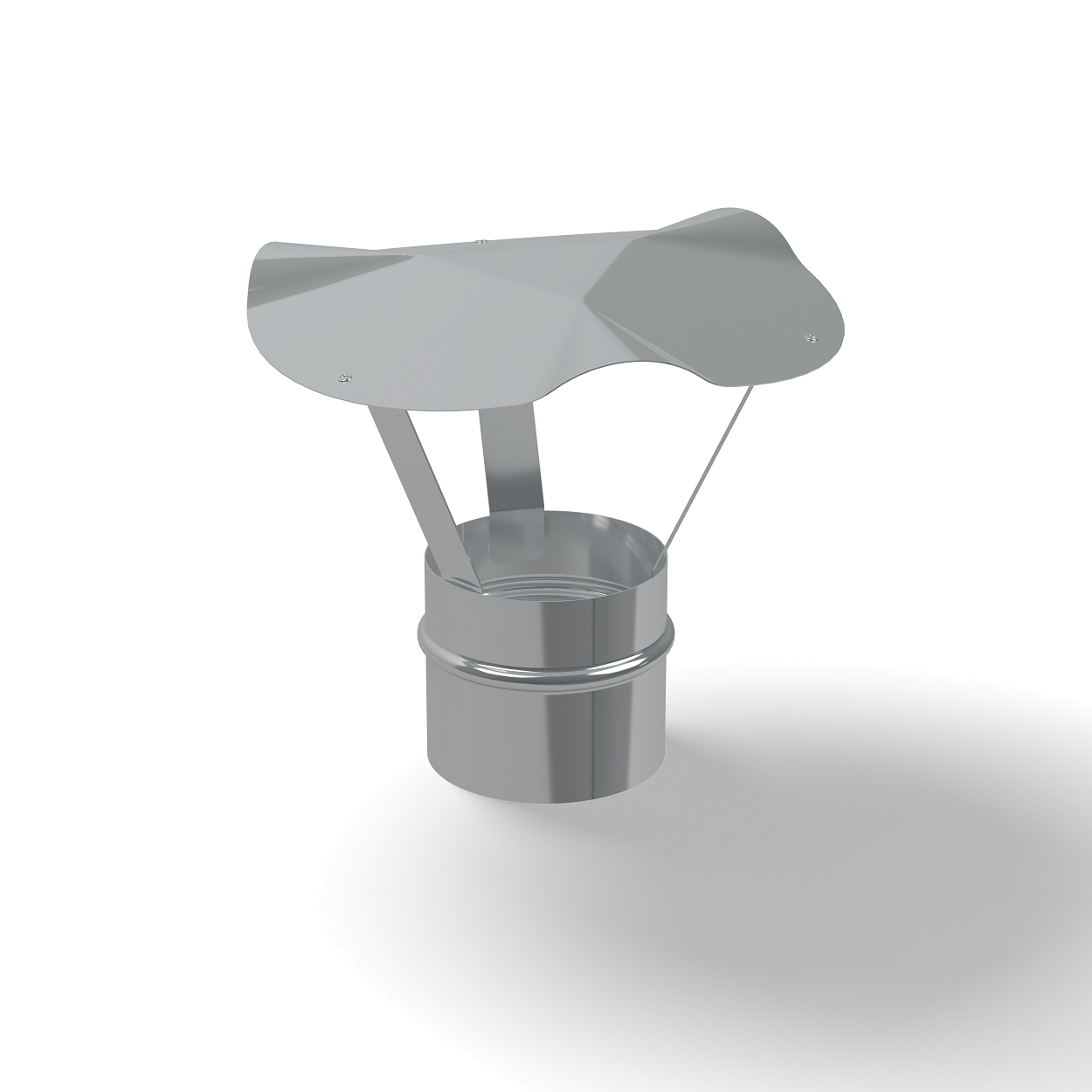 Изображение товара Зонт-К Коракс D110 0.5 мм нержавеющая сталь для дымохода Россия