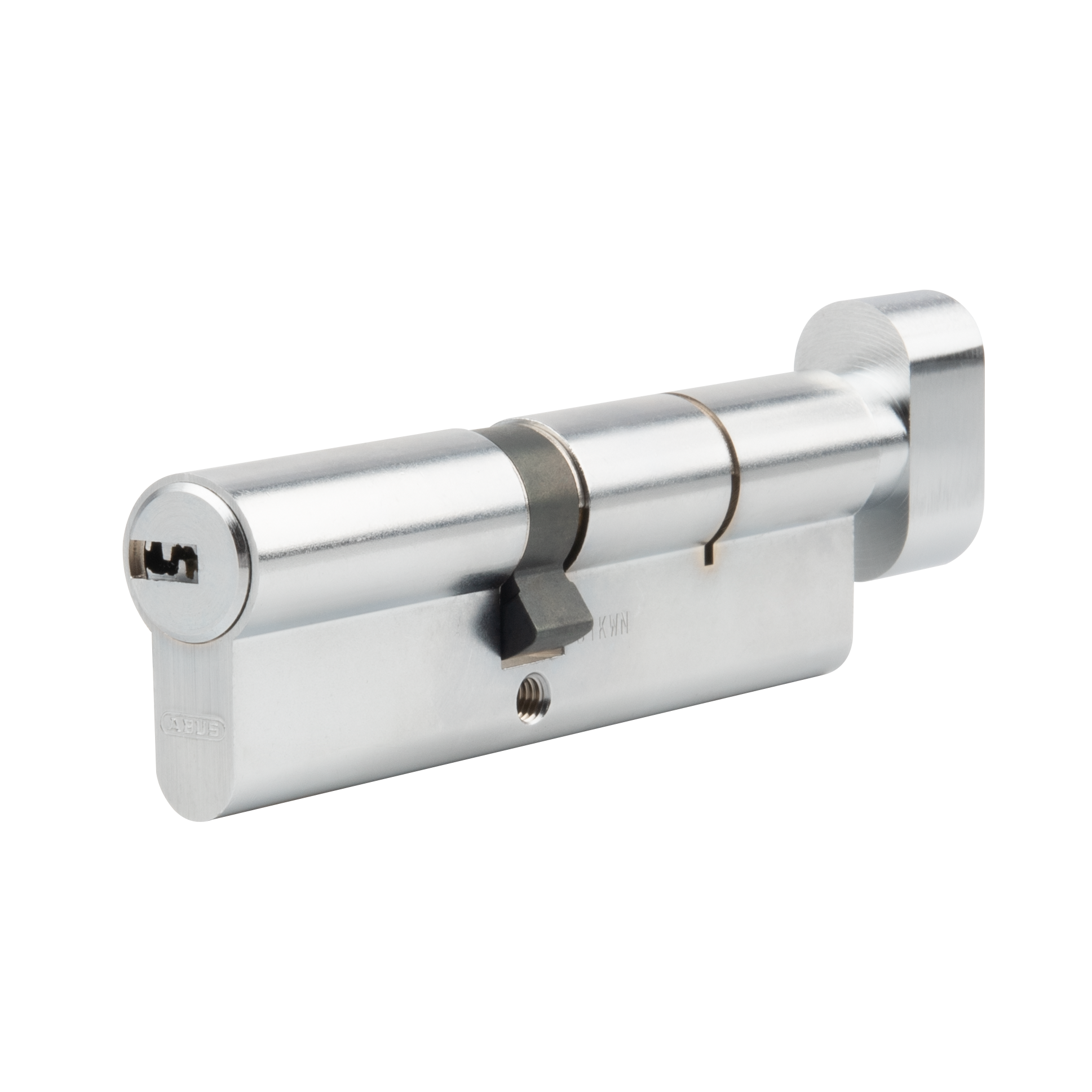 Цилиндр Abus KD6N Z45/K55, 45x55 мм, ключ/вертушка, цвет никель