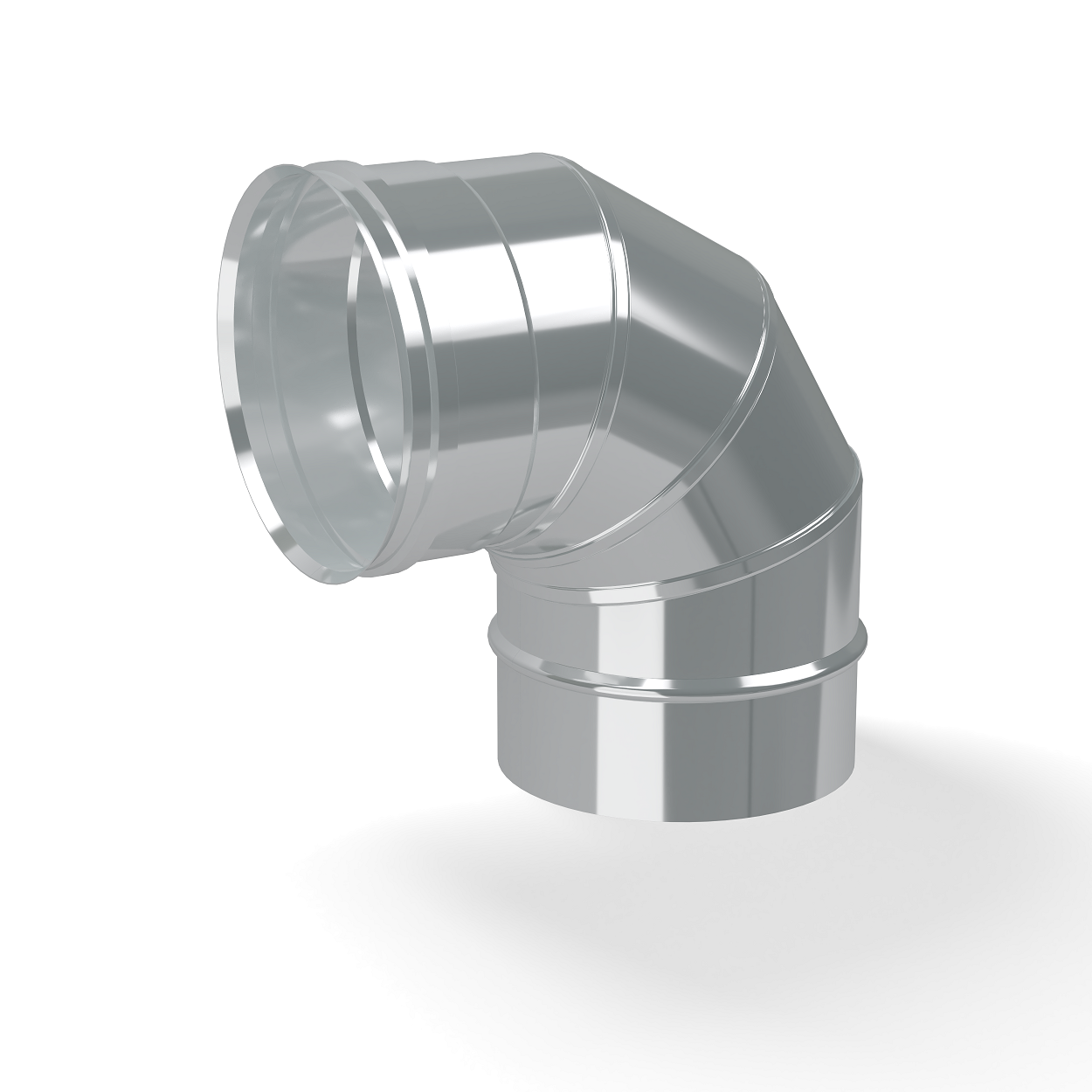 Изображение товара Отвод для дымохода Коракс D110 195x110 мм нержавеющая сталь AISI 430x0.5 мм К1.О.ОТ90.110.В.5