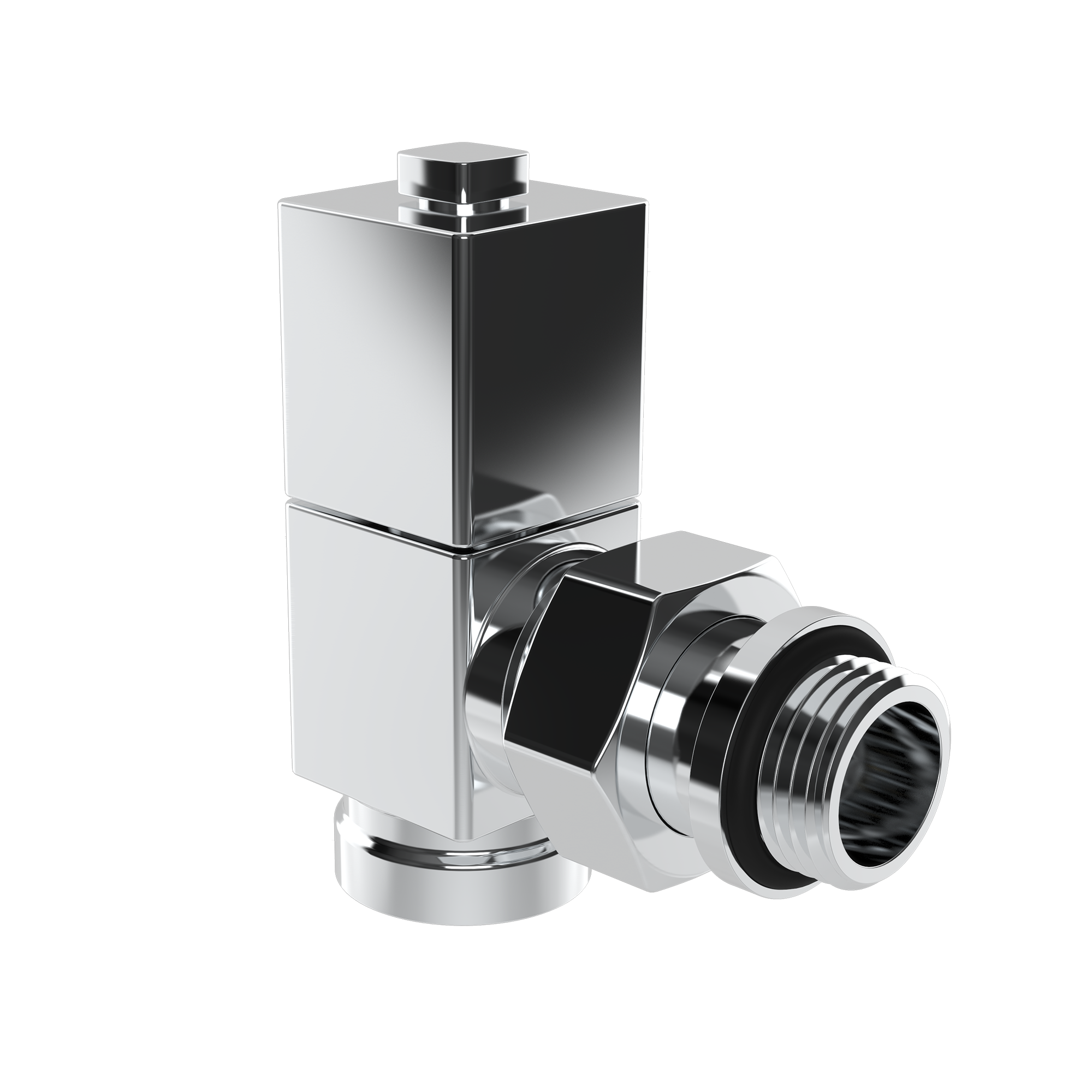 Изображение товара Комплект регулирующих вентилей Royal Thermo Cube 1/2 угловой латунь хром