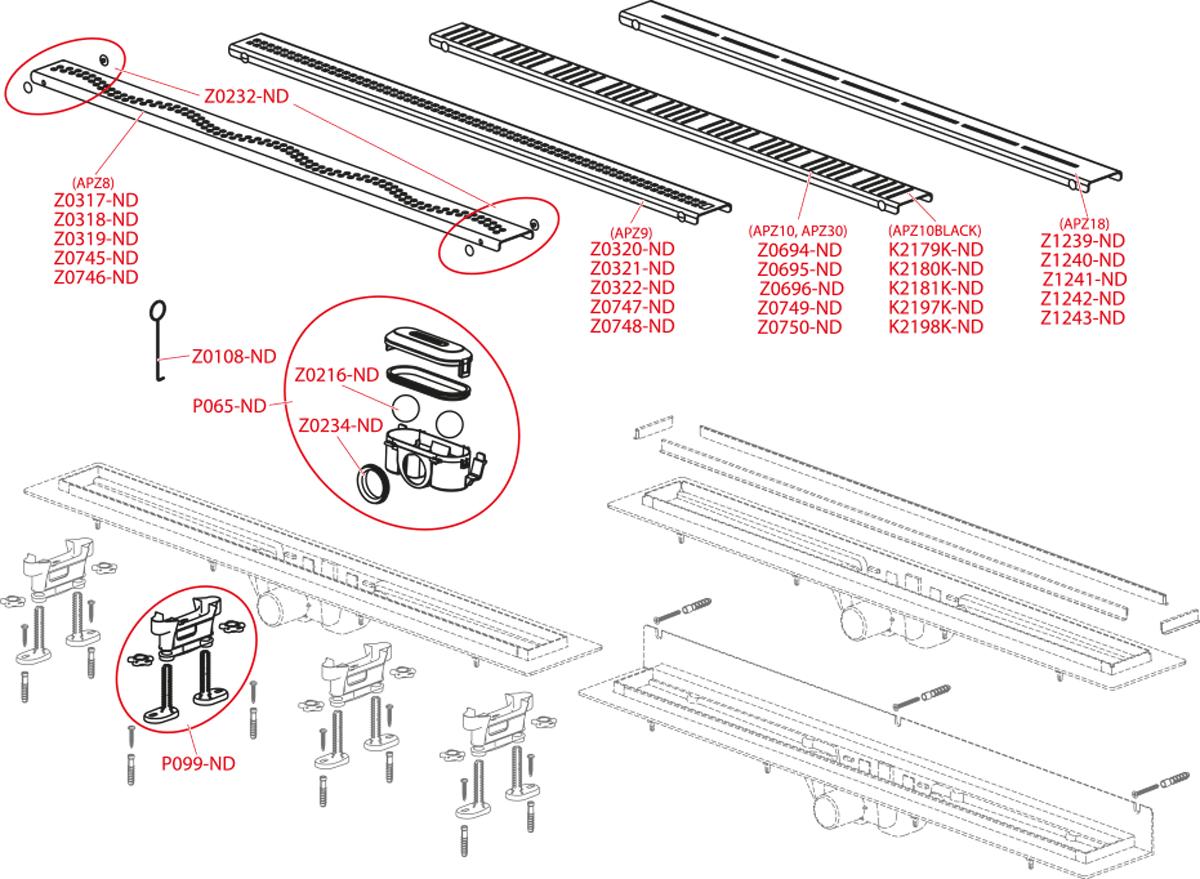 Изображение товара Трап для душа AlcaPlast APZ8-750M