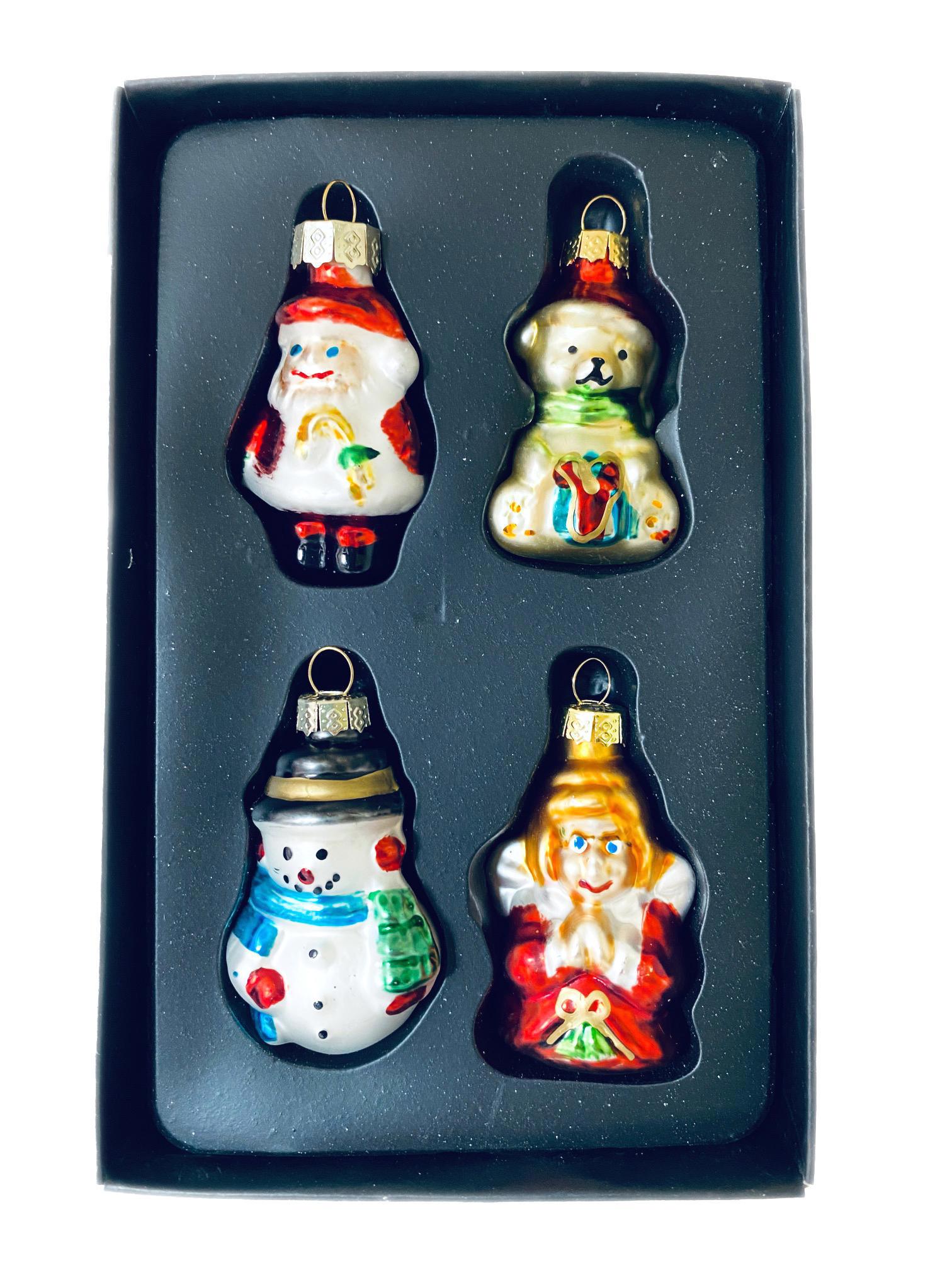 Изображение товара Набор стеклянных елочных украшений Магия Праздника MAG1906, 4 шт, ручная работа