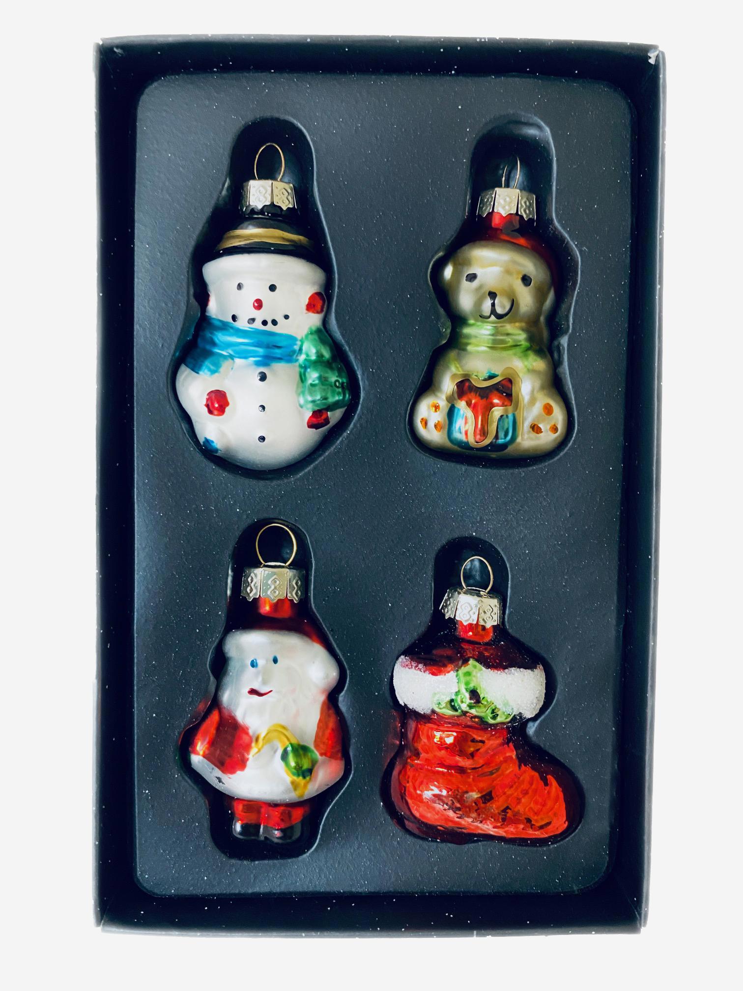 Изображение товара Набор елочных украшений Магия Праздника MAG1918, 4 шт, 3x5 см, стекло, ручная работа