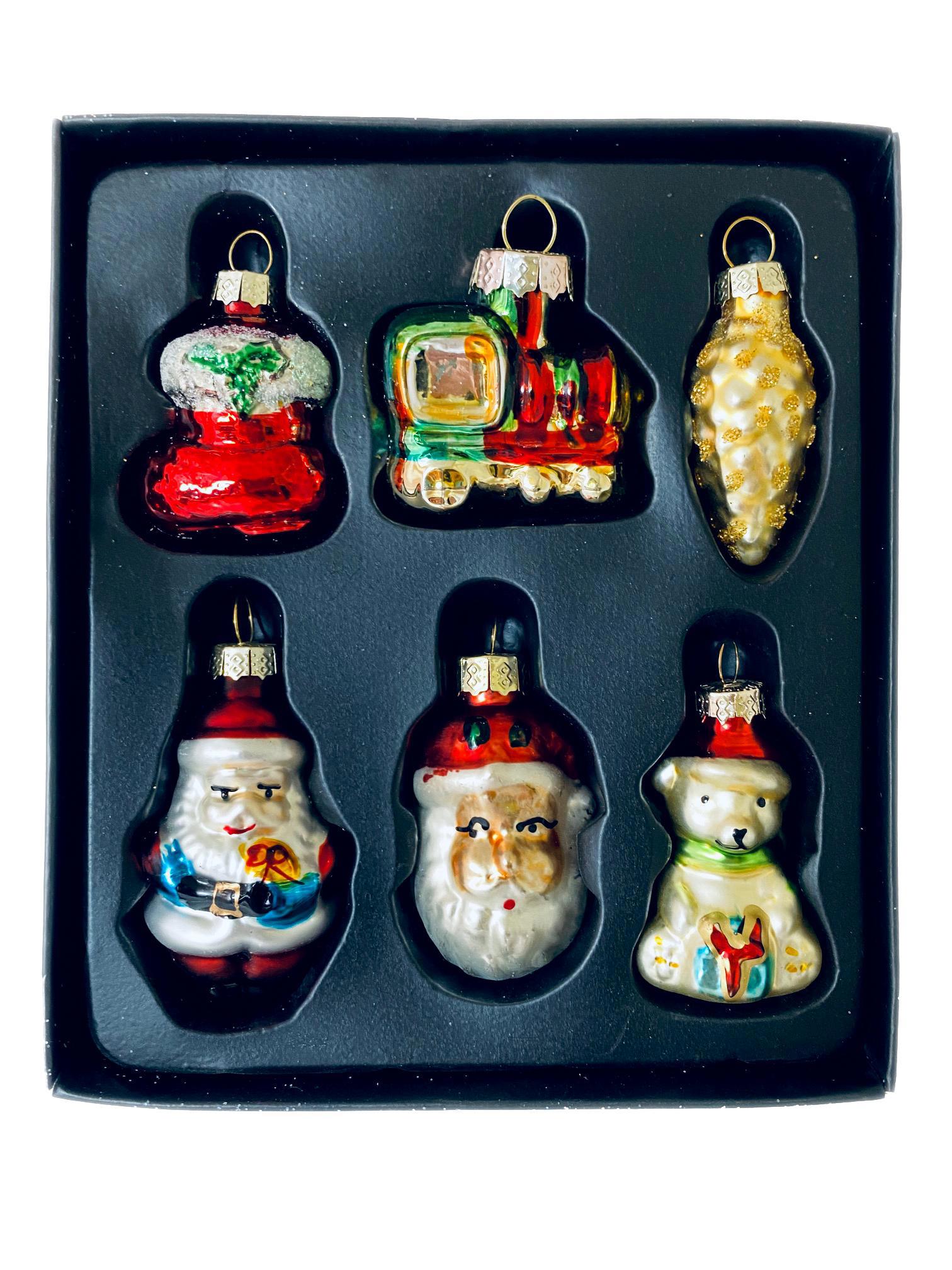 Изображение товара Набор елочных украшений MAG1927 6 шт яркие стеклянные игрушки для елки