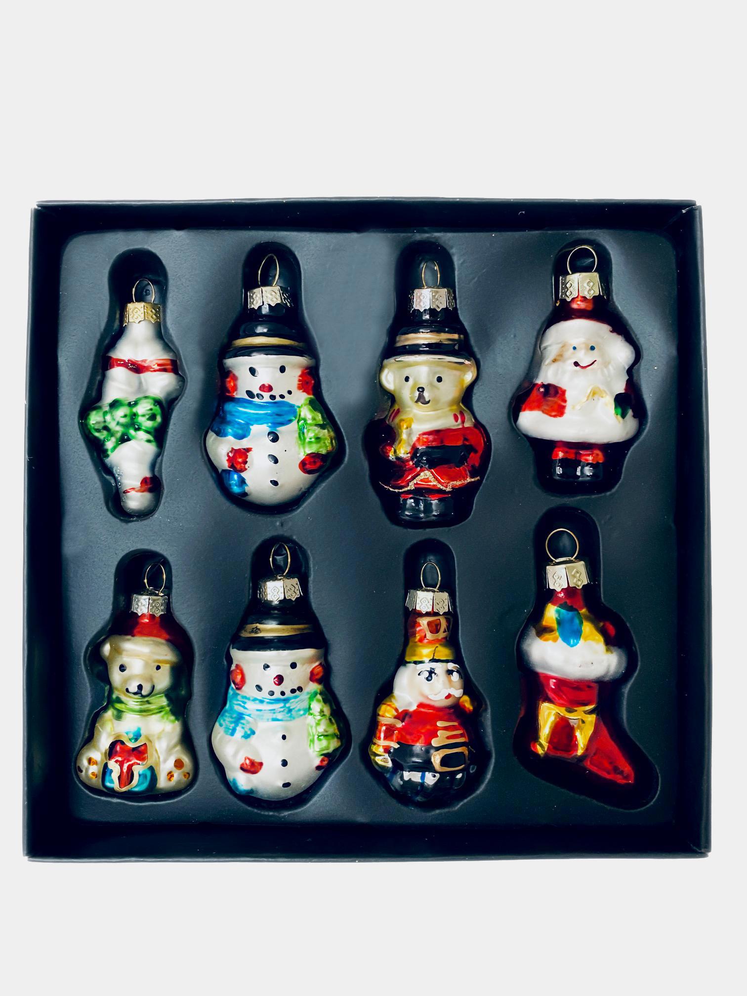 Изображение товара Набор елочных стеклянных игрушек Магия Праздника MAG1928, 8 шт, 3x5 см