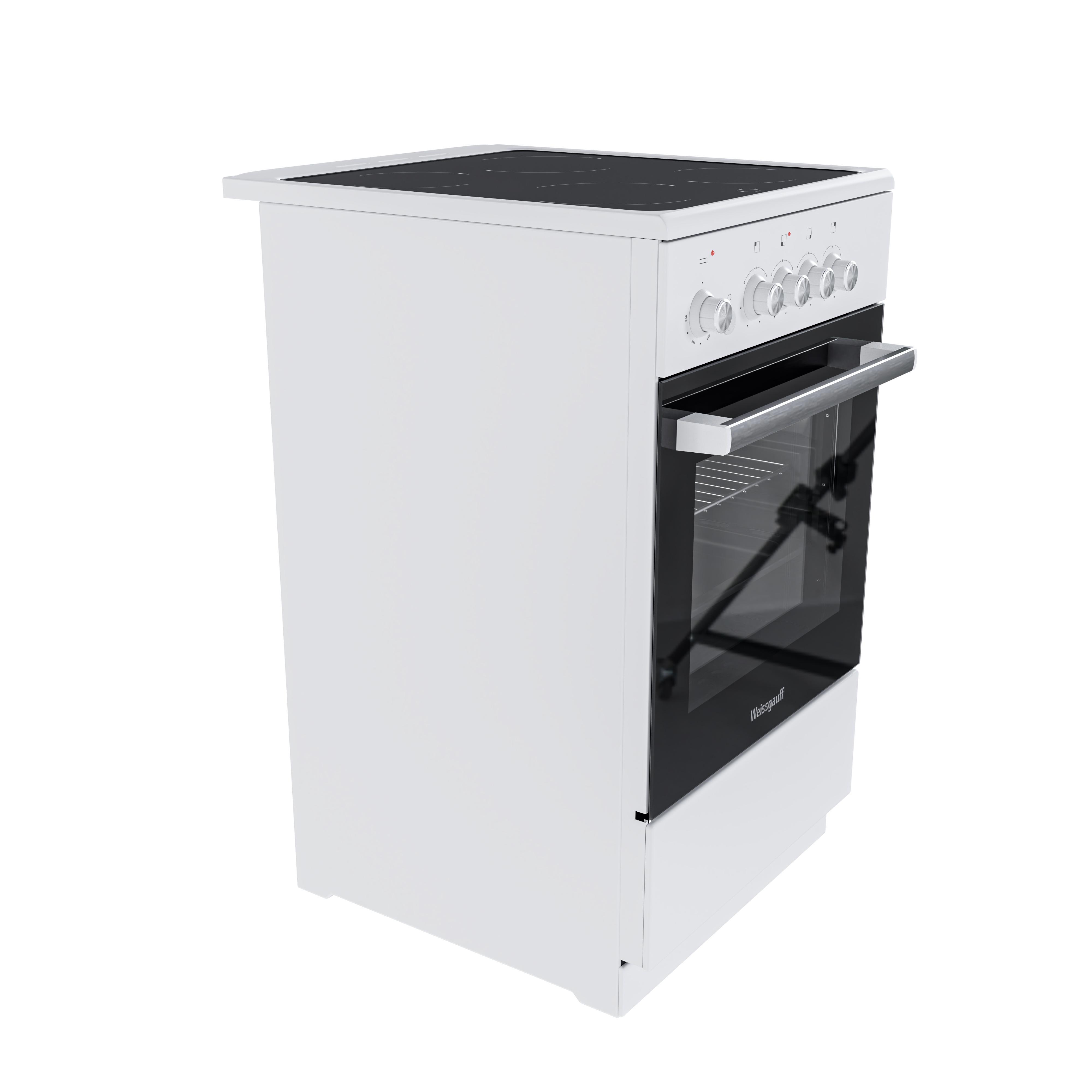 Изображение товара Электрическая плита Weissgauff WES E2V12 WS с духовкой и стеклокерамической поверхностью